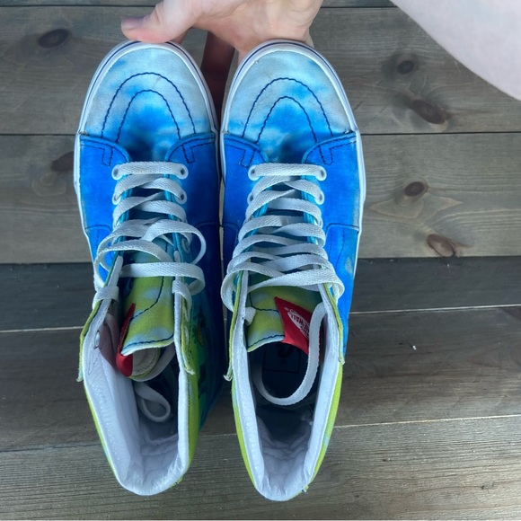 Vans sk8 Hi Womens size 7 shoes blue Sponge bob hightop skate sneakers - Picture 5 of 8